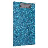 Extravagant Blauwgroen blauw glitter Klembord (Rechts)