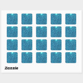 Extravagant Blauwgroen blauw glitter Vierkante Sticker (Vel)