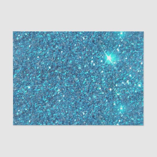 Extravagant Blue Glitter Shine Tissuepapier (Voorkant)