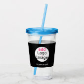 Extravagant Business Chic Logo Black Acryl Drinkbeker (Achterkant)