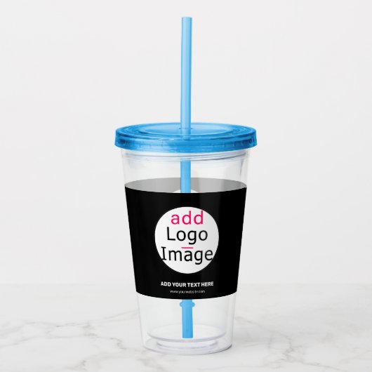 Extravagant Business Chic Logo Black Acryl Drinkbeker (Voorkant)