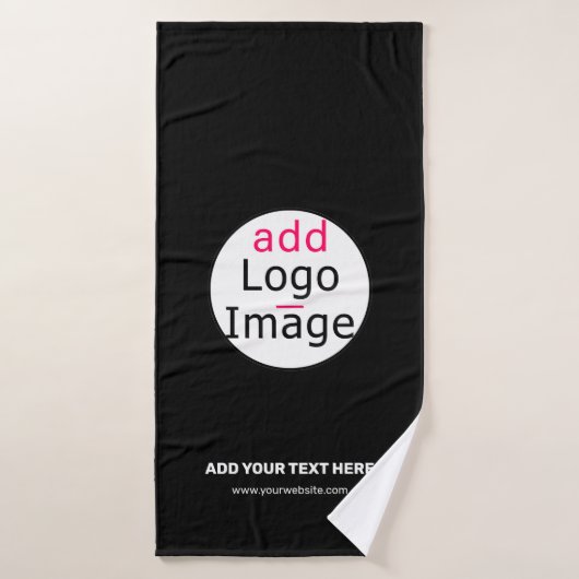 Extravagant Business Chic Logo Black Badhanddoek (Badhanddoek)