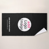 Extravagant Business Chic Logo Black Badhanddoek (Badhanddoek)