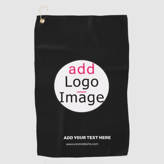 Extravagant Business Chic  Logo Black Golfhanddoek (Voorkant)