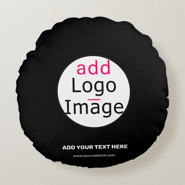 Extravagant Business Chic  Logo Black Rond Kussen (Voorkant)