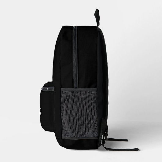 Extravagant Chique Custom Zwart Bedrukte Rugzak (Rechts)