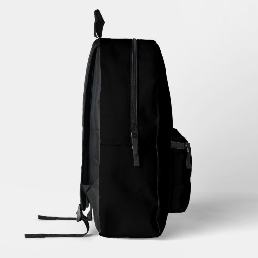 Extravagant Chique Custom Zwart Bedrukte Rugzak (Links)