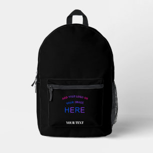 Extravagant Custom Branding Chique Zwart Bedrukte Rugzak