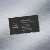 Extravagant Professioneel Custom Business Zwart Magnetisch Visitekaartje (Voorbeeld)