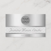 Extravagant Silver Effect Custom Logo - Openingsti Visitekaartje (Voorkant)