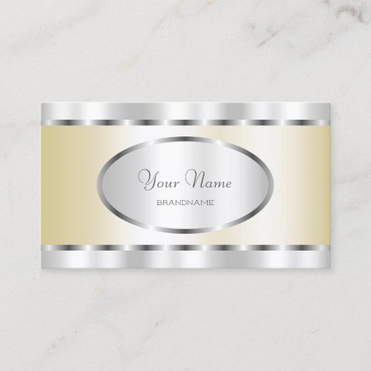 Extravagant Silver en Gold Effect Professional Visitekaartje (Voorkant)