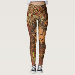 Extravagante Leggings Afrikaanse luipaard