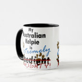 Extreem Naughty Australian Kelpie Mok (Voorkant links)
