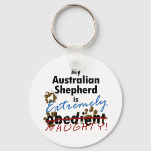 Extreem Naughty Australian Shepherd Sleutelhanger