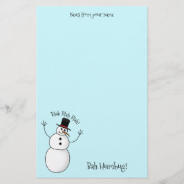 Extreem onbeleefde sneeuwman briefpapier