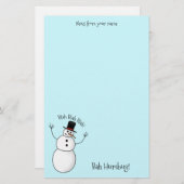 Extreem onbeleefde sneeuwman briefpapier (Voorkant / Achterkant)