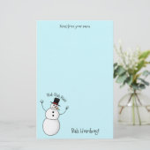 Extreem onbeleefde sneeuwman briefpapier (Staand voorkant)