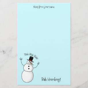 Extreem ruige sneeuwman briefpapier