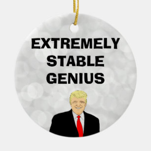 Extreem stabiele Genius Funny Donald Trump Quote Keramisch Ornament