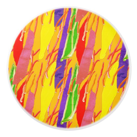 EXTREME ABSTRACTE FANTASIE KUNST KERAMISCHE KNOP (Voorkant)