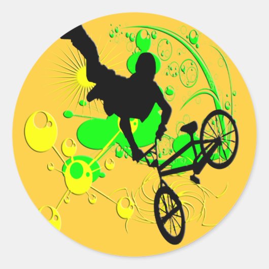 Extreme Biking Ronde Sticker (Voorkant)