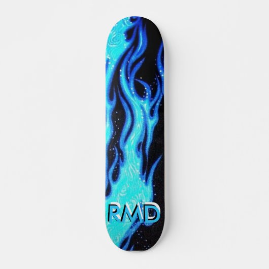 EXTREME Blue Flame Skateboard Deck (Voorkant)