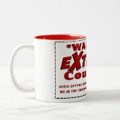 Extreme Couponer Tweekleurige Koffiemok (Links)