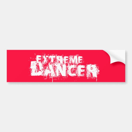 Extreme Dancer Whire Bumpersticker (Voorkant)