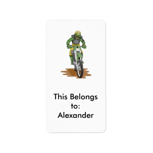 extreme dirt bike etiket (Voorkant)