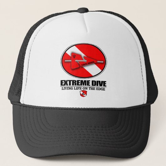 Extreme duik (Cave Diver) Trucker Pet (Voorkant)