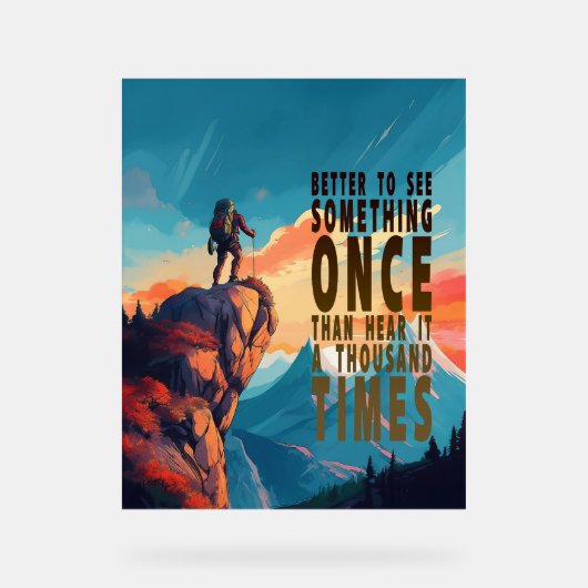 Extreme Explorer Mountain Range, Proverb Acryl Bord (Voorkant)