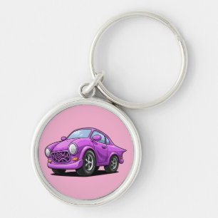 Extreme Gebogen Paarse Auto Kunstwerk  Sleutelhanger