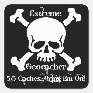 Extreme Geocacher Vierkante Sticker