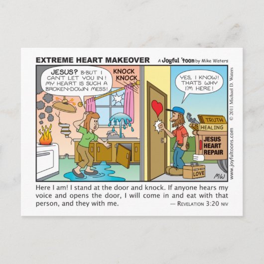 Extreme Heart Makeover briefkaart (Voorkant)
