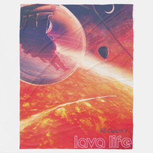 Extreme heteluchtballon op vulkanische helling fleece deken