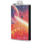 Extreme heteluchtballon op vulkanische helling heupfles (Links)