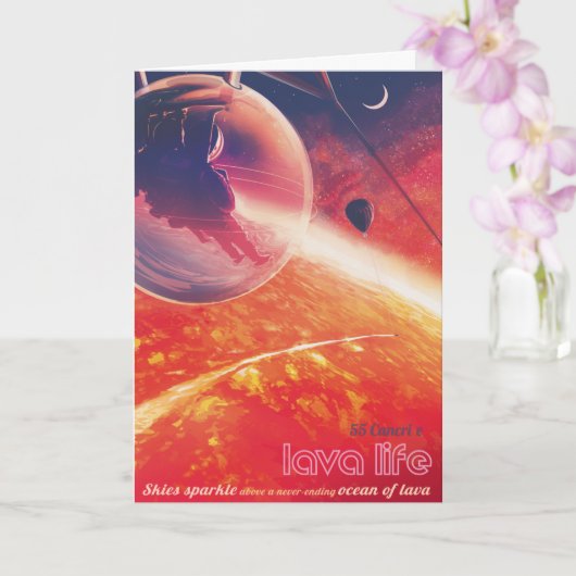 Extreme heteluchtballon op vulkanische helling kaart (Orchidee)