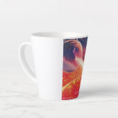 Extreme heteluchtballon op vulkanische helling latte mok (Linkerhoek)