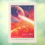 Extreme heteluchtballon op vulkanische helling raamsticker (Vel 3)