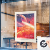 Extreme heteluchtballon op vulkanische helling raamsticker (Cafe Raam)