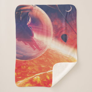 Extreme heteluchtballon op vulkanische helling sherpa deken