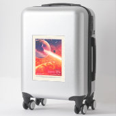 Extreme heteluchtballon op vulkanische helling sticker (Koffer)