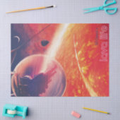 Extreme heteluchtballon op vulkanische helling tissuepapier (Craft)