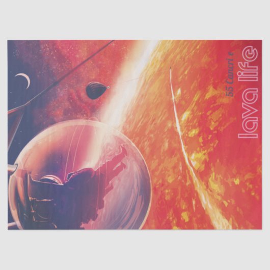 Extreme heteluchtballon op vulkanische helling tissuepapier (Voorkant)