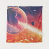 Extreme heteluchtballon op vulkanische helling wandkleed (Voorkant)