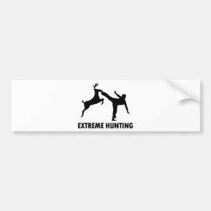 Extreme Hunting Deer Karate Kick Bumpersticker