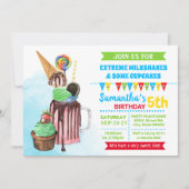 Extreme milkshakes ijs verjaardagsfeestje kaart (Voorkant)
