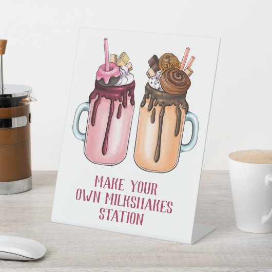 Extreme Milkshakes Party Reclamebord Met Voetstuk (Insitu)