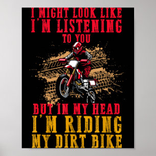 Extreme Motocross-fan Dirt Bike-rijders Droom Grap Poster