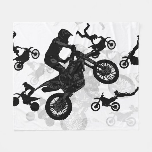Extreme Motocross Stunts Fleece Deken (Voorkant (Horizontaal))